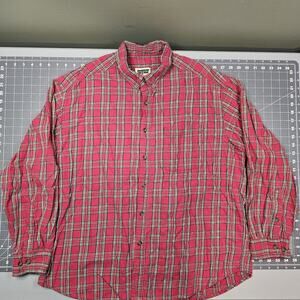 Saftbak Flannel Shirt XL Red Plaid Workwear Dadcore Retro Outdoors Grunge Tartan